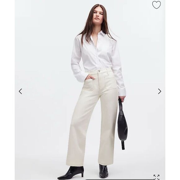 $128 Madewell The Tall Emmett Wide-Leg Full Length Jean: Patch Pocket Edition si - Picture 1 of 6